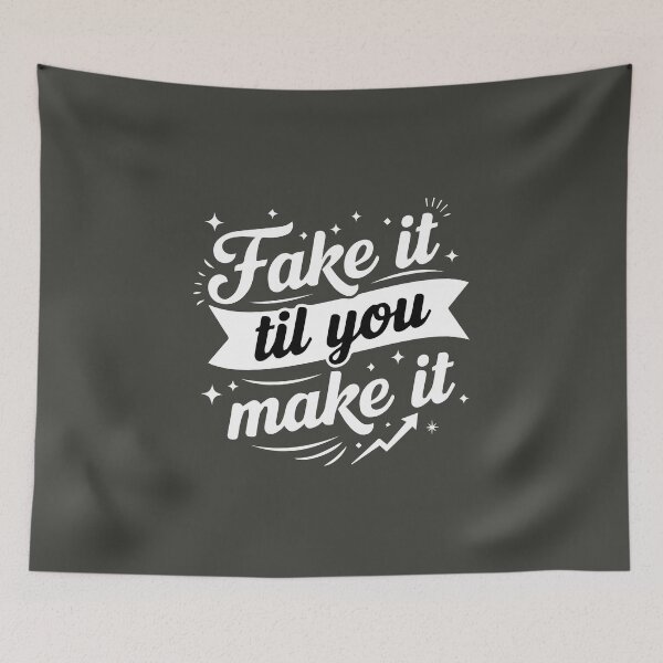 Item preview, Fake It Til You Make It | Motivation Quote designed and sold by WAMTEES.