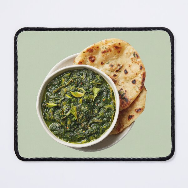 Item preview, Indian Saag in a Bowl, Served with Two Toasted Rotis designed and sold by Violet Peonies.