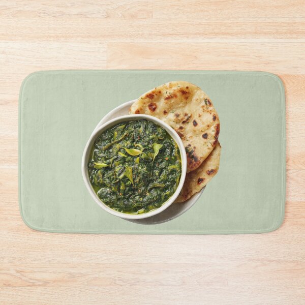 Item preview, Indian Saag in a Bowl, Served with Two Toasted Rotis designed and sold by Violet Peonies.