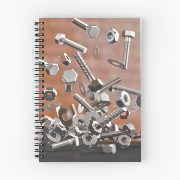 Item preview, Bolts and Nuts | 3D Image / Industrial Rendering: Fasteners in Suspension, Dynamic Movement, and Polished Chrome designed and sold by Keltoi-art.