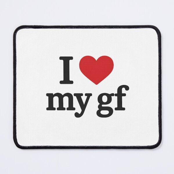 Item preview, I Love My Girlfriend – Cute Minimal Typography Design for Couples designed and sold by CalmDownZone ⭐️⭐️⭐️⭐️⭐️.