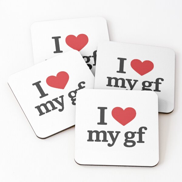 Item preview, I Love My Girlfriend – Cute Minimal Typography Design for Couples designed and sold by CalmDownZone ⭐️⭐️⭐️⭐️⭐️.