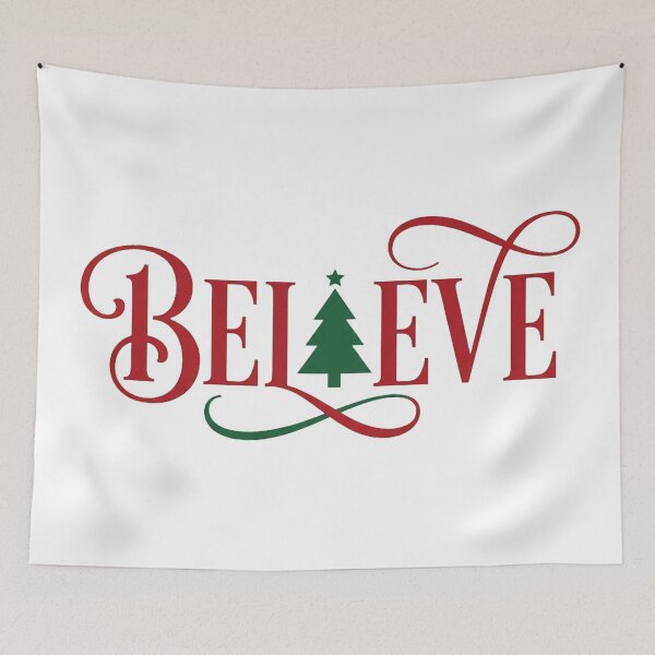 Item preview, Believe – Tree of Hope Holiday Typography designed and sold by Aeboz Studio.