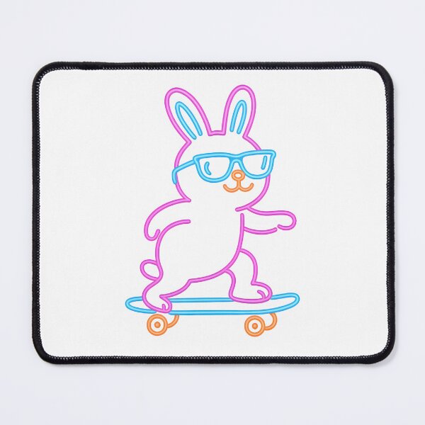 Item preview, Neon Bunny on Roller Skates — Cute Vibrant Illustration designed and sold by UmniTok.