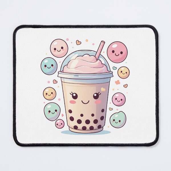 Item preview, Kawaii Bubble Tea Cup Character – Cute Food Illustration designed and sold by LaurannaDesign.