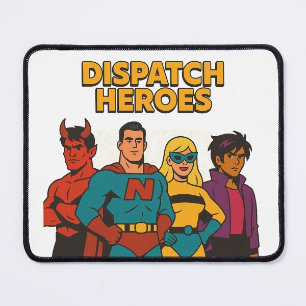Item preview, Dispatch Heroes 2025 – Retro Comic Action Team Illustration designed and sold by LunarBones.