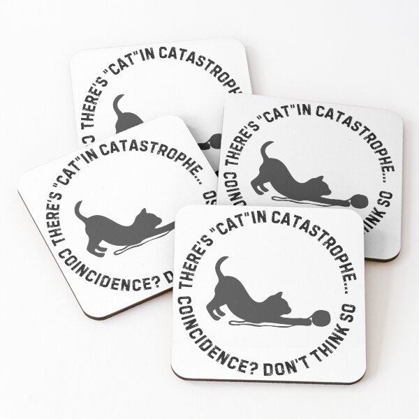 Item preview, There’s “Cat” in Catastrophe – Funny Cat Pun Circle Design designed and sold by Panoramax.