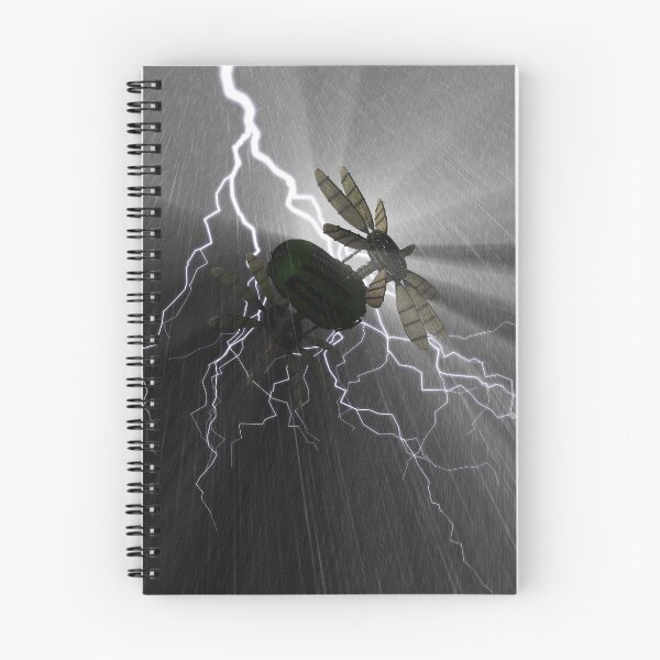 Item preview, Torpedo Guz | 3D Image: Insectoid Spaceship in Electric Storm, Lightning, and Rain designed and sold by Keltoi-art.