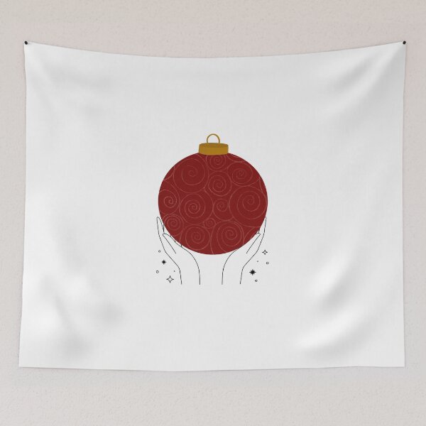 Item preview, Hands Holding Christmas Red Ornament designed and sold by umarajabeen.