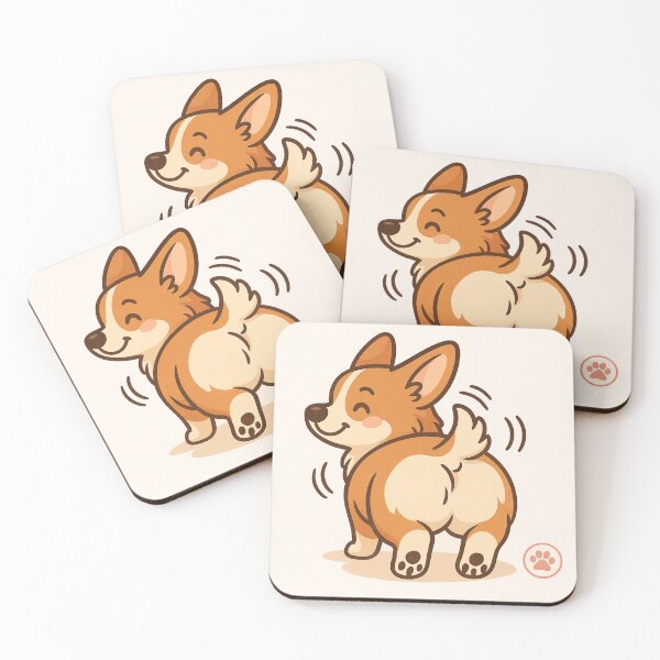 Item preview, Corgi Wiggle – Happy Bum Dog Art designed and sold by dogmomtees.