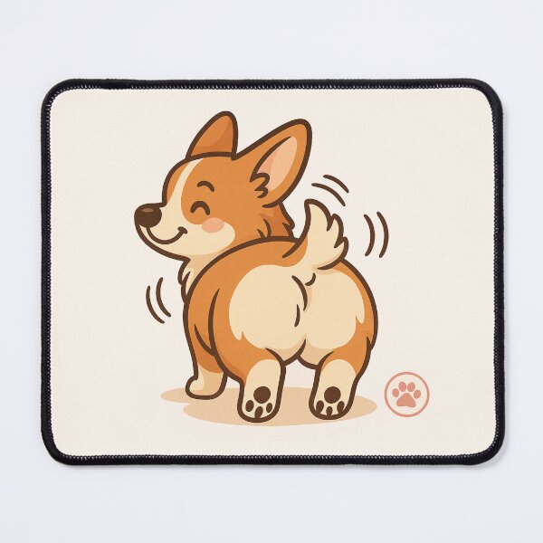 Item preview, Corgi Wiggle – Happy Bum Dog Art designed and sold by dogmomtees.