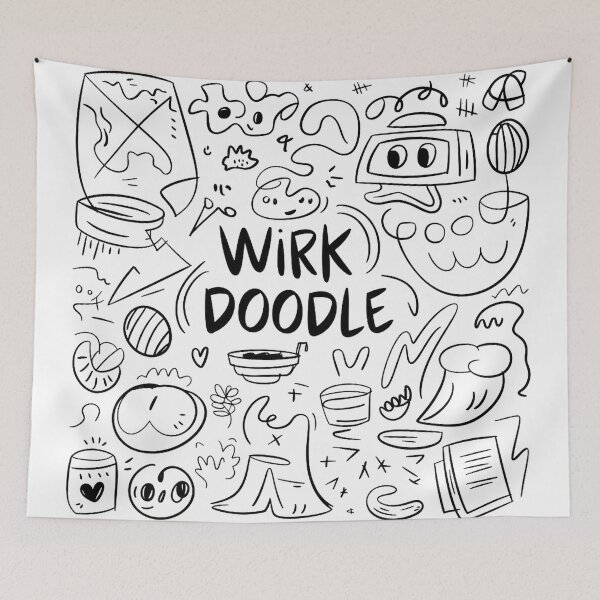 Item preview, Hand-Drawn Doodle Art T-Shirt – Playful Sketch Style Illustration designed and sold by Thompika.