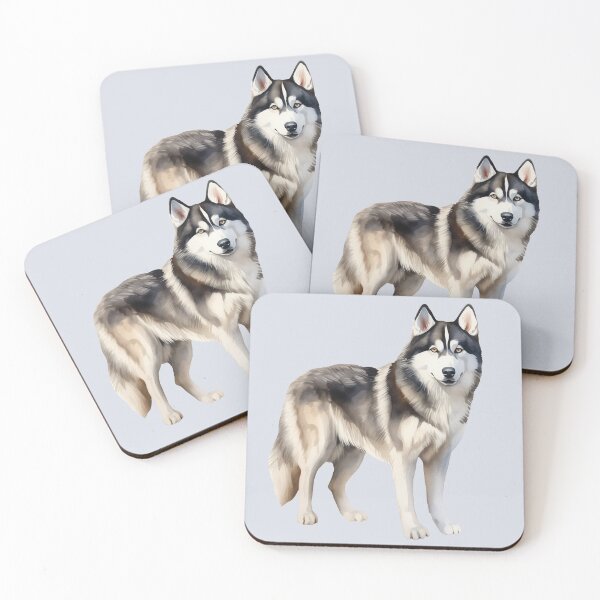 Item preview, Beautiful Husky Dog Looking Inquisitive designed and sold by Violet Peonies.