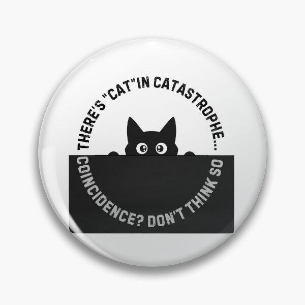Item preview, Cat in Catastrophe – Peeking Black Cat Sarcasm Pun designed and sold by Panoramax.