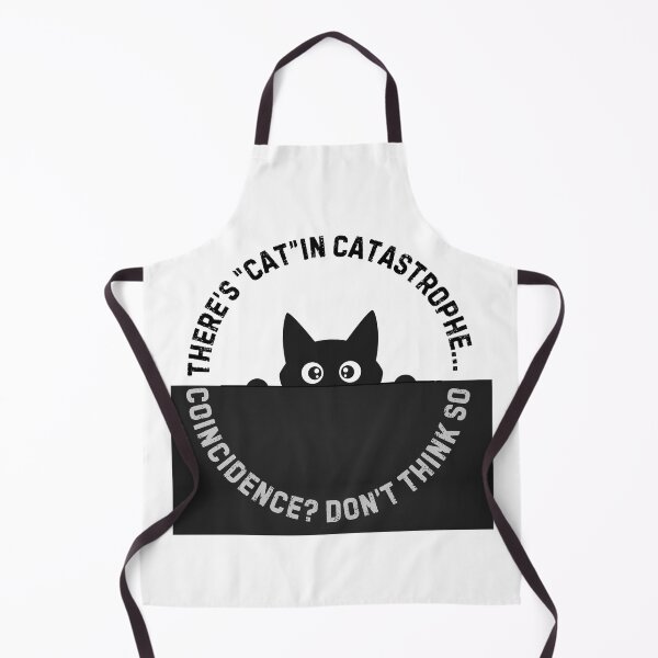 Item preview, Cat in Catastrophe – Peeking Black Cat Sarcasm Pun designed and sold by Panoramax.