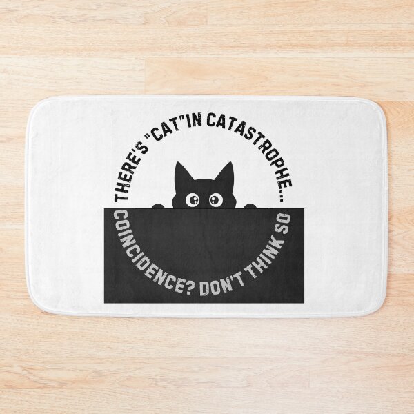 Item preview, Cat in Catastrophe – Peeking Black Cat Sarcasm Pun designed and sold by Panoramax.