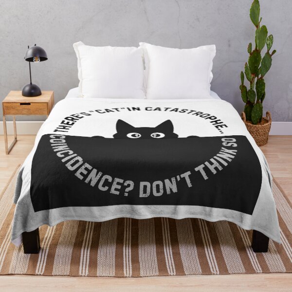 Item preview, Cat in Catastrophe – Peeking Black Cat Sarcasm Pun designed and sold by Panoramax.