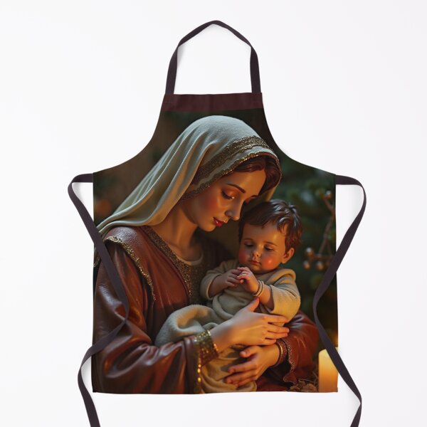 Item preview, Advent Christmas Virgin Mary with baby Jesus wooden sculpture designed and sold by JaroDesign2023.