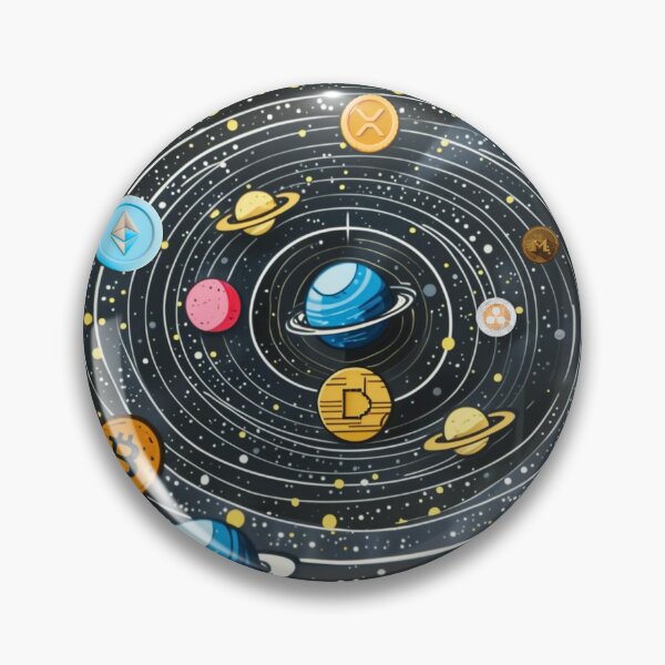 Item preview, Crypto Solar System – Bitcoin & Altcoin Galaxy Space Illustration designed and sold by NFTDesignsBLV.