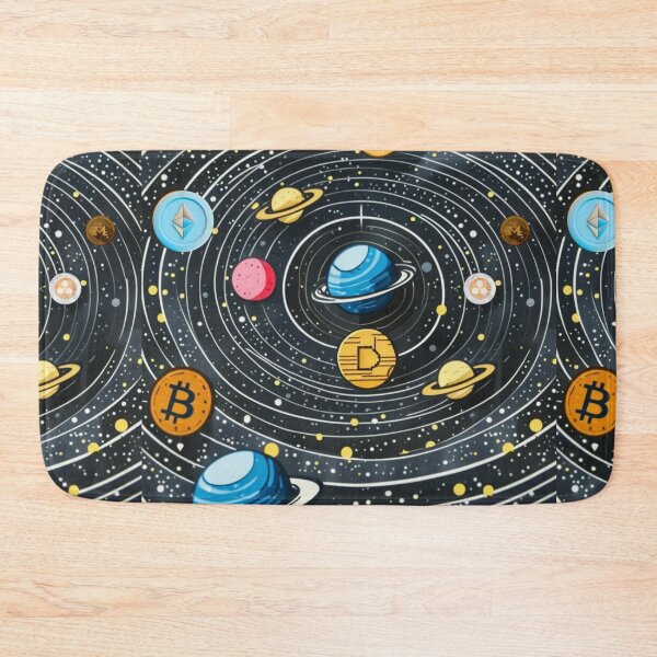 Item preview, Crypto Solar System – Bitcoin & Altcoin Galaxy Space Illustration designed and sold by NFTDesignsBLV.