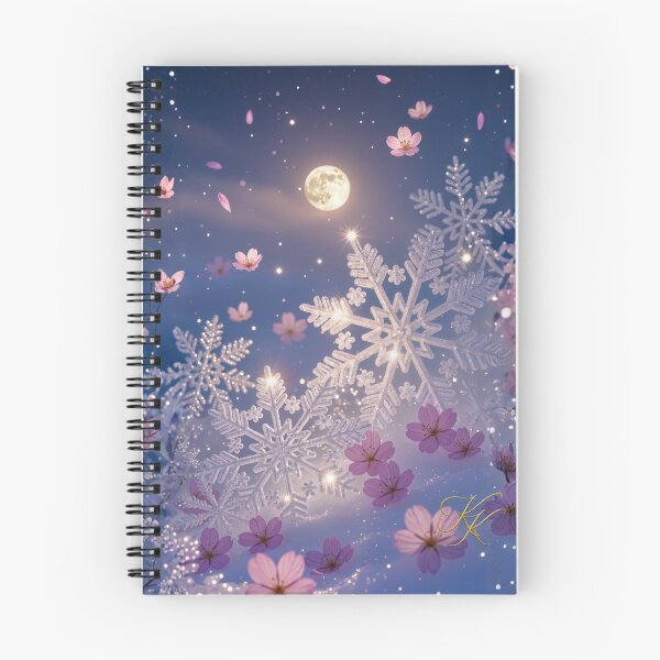 Item preview, Crystal Snowflakes and Sakura Petals 月夜の桜吹雪 designed and sold by CamillaCreation.