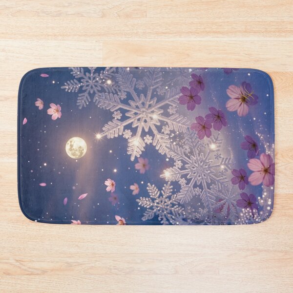 Item preview, Crystal Snowflakes and Sakura Petals 月夜の桜吹雪 designed and sold by CamillaCreation.
