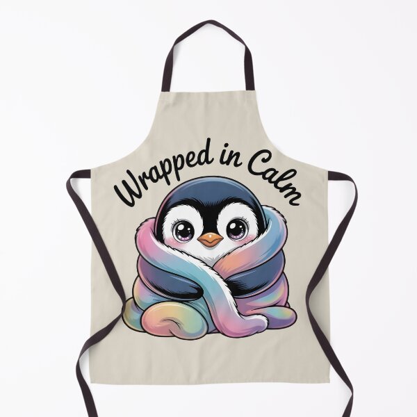 Item preview, Peaceful Penguin in Pastel Blanket – Ultra Cute Cozy Aesthetic Artwork designed and sold by SoftyDesigns.