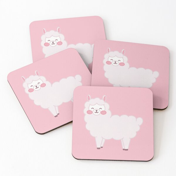 Item preview, cute white alpaca kawaii llama illustration designed and sold by winterpumpkin.
