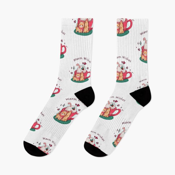 Item preview, Warm Wishes Cat and Cookies Christmas Design Cute Illustration Animal festive designed and sold by HELL0WBELLO.