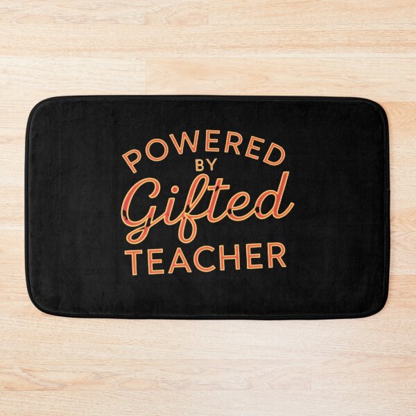 Item preview, Powered by gifted teacher - neon on black design designed and sold by Happyhoo1.