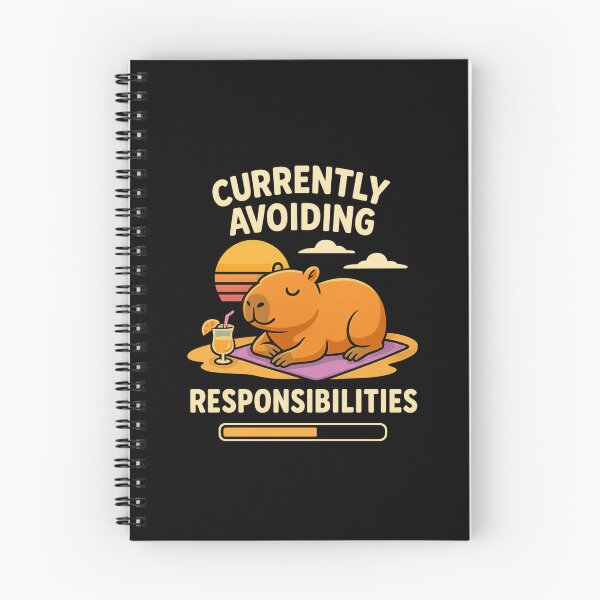 Item preview, Currently Avoiding Responsibilities – Funny Capybara Chill Design designed and sold by MOAVE-Design.