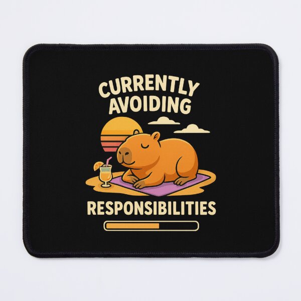 Item preview, Currently Avoiding Responsibilities – Funny Capybara Chill Design designed and sold by MOAVE-Design.