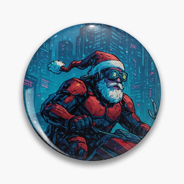 Item preview, cyberpunk Santa designed and sold by MoreDeo.
