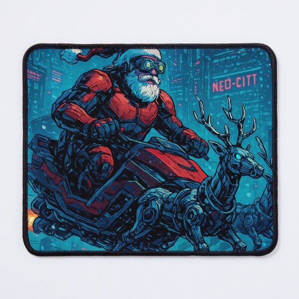 Item preview, cyberpunk Santa designed and sold by MoreDeo.