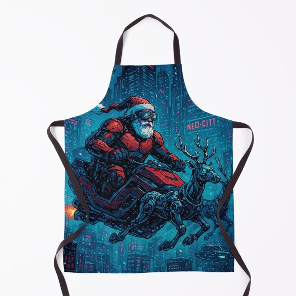 Item preview, cyberpunk Santa designed and sold by MoreDeo.