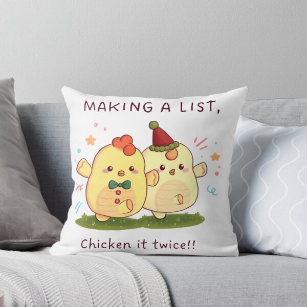 Item preview, Making a List Chicken Christmas Duo Christmas Design Cute Illustration Animal festive designed and sold by HELL0WBELLO.