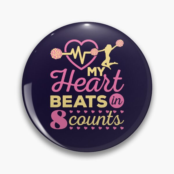 Item preview, My Heart Beats in 8 Counts Cheerleading Cheerleader designed and sold by jaygo.