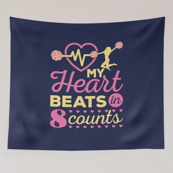 Item preview, My Heart Beats in 8 Counts Cheerleading Cheerleader designed and sold by jaygo.