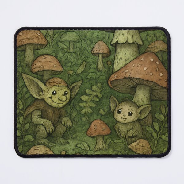 Item preview, Goblins among the mushrooms. designed and sold by MyHappyArtShop.