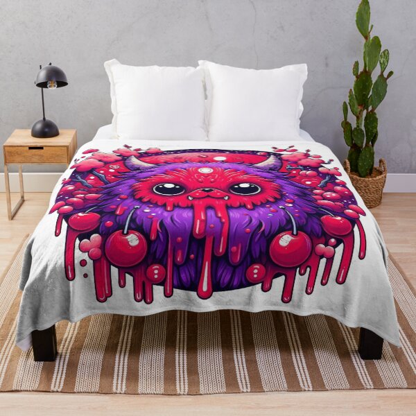 Item preview, Kawaii Cherry Blossom Demon Cat Yokai Art designed and sold by BigBlueArt.