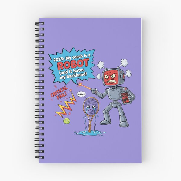 Item preview, Funny Tennis T-Shirt | My Coach is a ROBOT | Futuristic Design designed and sold by Artbesttopic.