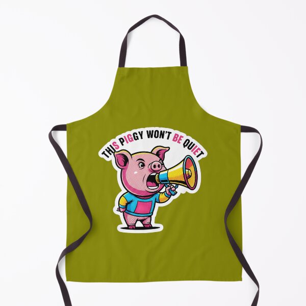 Item preview, This Piggy Won't Be Quiet! Pop Art Megaphone Mascot designed and sold by damelinen.