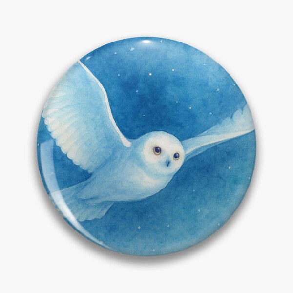 Item preview, ? Snowy Owl’s Silent Flight – Dreamy Watercolor Twilight designed and sold by Whiskeryouat.