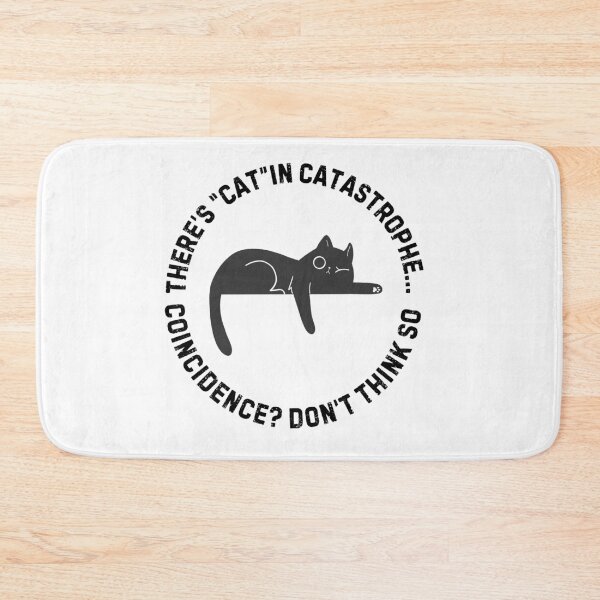 Item preview, There’s “Cat” in Catastrophe – Lazy Cat Pun Minimal Art designed and sold by Panoramax.