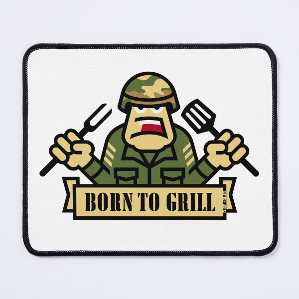 Item preview, Born To Grill (Grilling / BBQ / Barbecue / Army) designed and sold by Roderix.