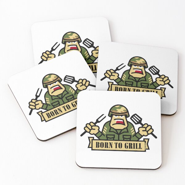 Item preview, Born To Grill (Grilling / BBQ / Barbecue / Army) designed and sold by Roderix.