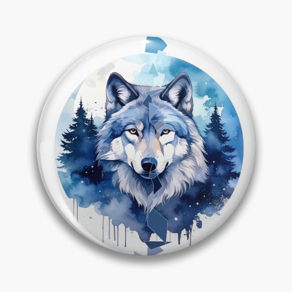 Item preview, Geometry watercolor wolf designed and sold by ToddlerTiger.