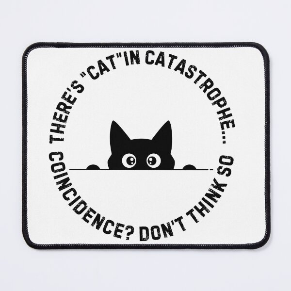 Item preview, Cat in Catastrophe – Minimal Peeking Cat Pun Circle designed and sold by Panoramax.
