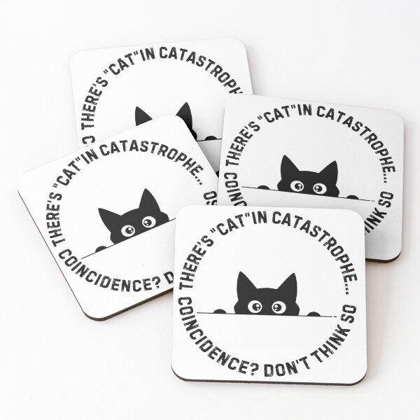 Item preview, Cat in Catastrophe – Minimal Peeking Cat Pun Circle designed and sold by Panoramax.
