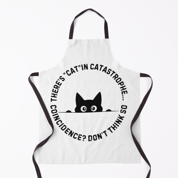 Item preview, Cat in Catastrophe – Minimal Peeking Cat Pun Circle designed and sold by Panoramax.